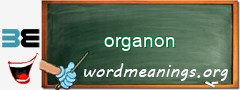 WordMeaning blackboard for organon